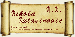 Nikola Kulašinović vizit kartica